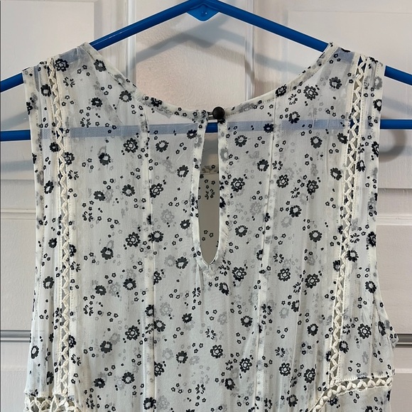 Anthropologie Floreat Micro Floral & Crochet Sheer Fit & Flare Midi Dress - Sz 2 - Picture 9 of 13